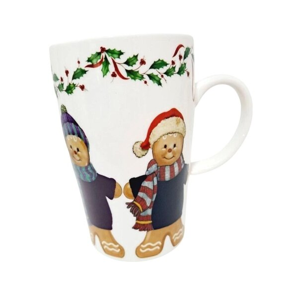 Set of 2 Lenox Heat Changing Cup Magic Mug Gingerbread Christmas 14oz NEW IN BOX - Picture 4 of 4